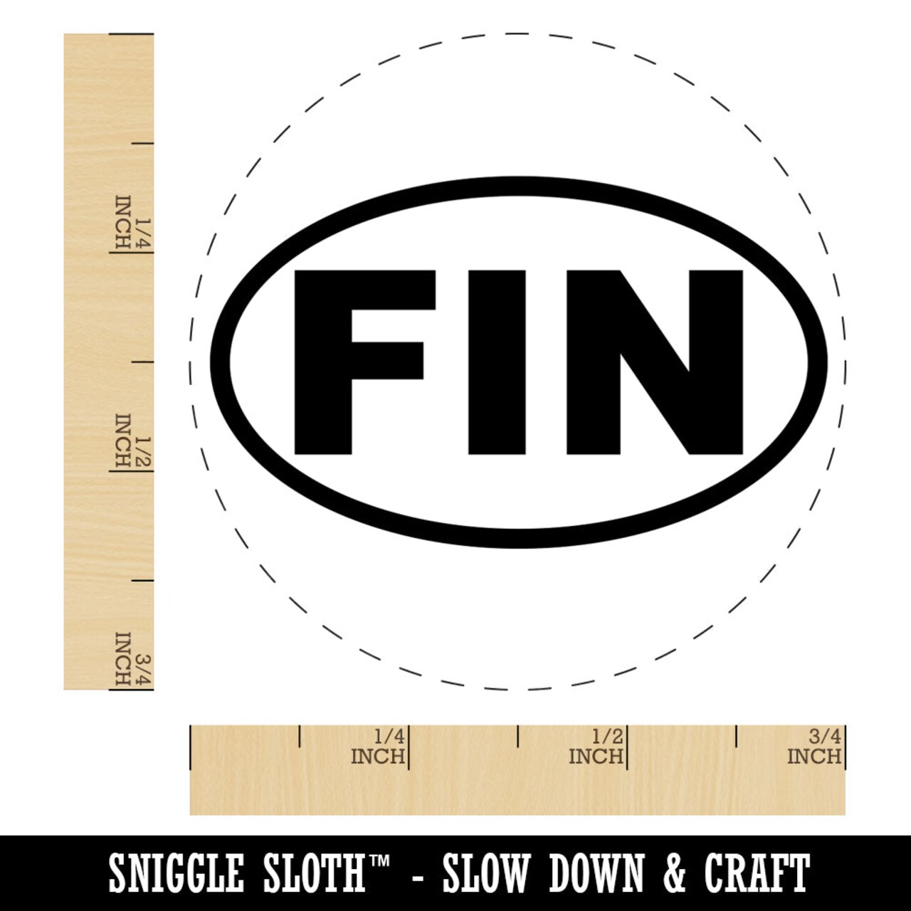 Finland FIN Self-Inking Rubber Stamp for Stamping Crafting Planners